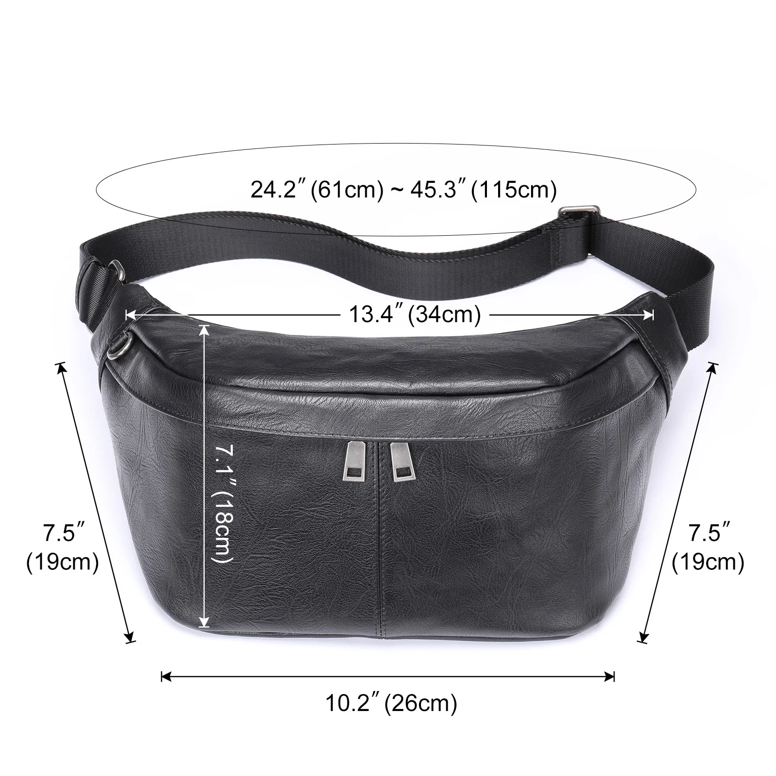 Genuine Leather Men's Waist Bag Luxury Cowhide Single Shoulder Crossbody Chest Bags Large Capacity Male Fanny Pack Drop Shipping