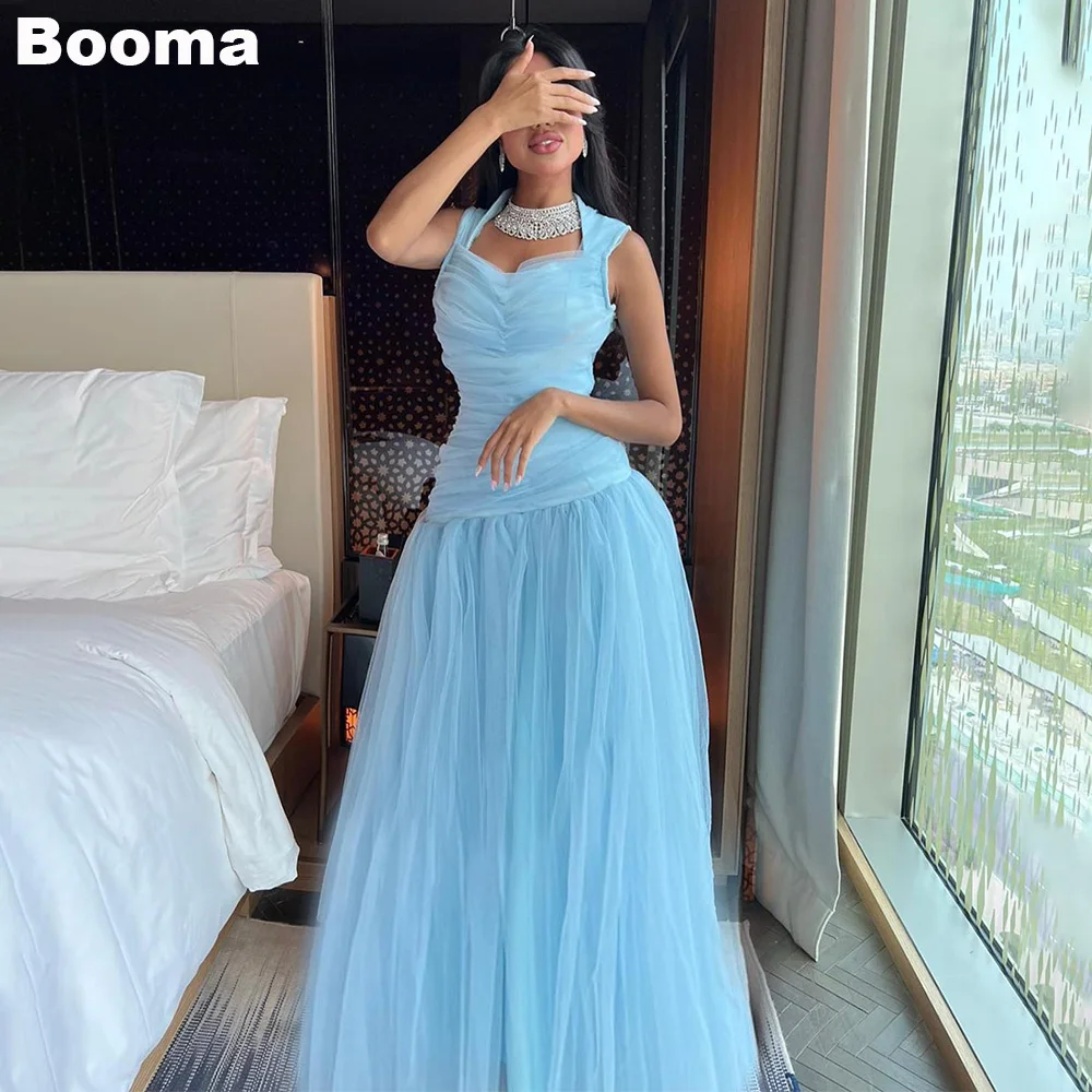 

Женское платье с длинным рукавом Booma, голубое ТРАПЕЦИЕВИДНОЕ платье для выпускного вечера, платье для официального мероприятия в Саудовской Аравии, Дубай
