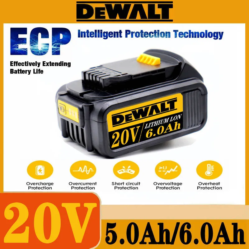 20V 6000mAh DCB200 Replaceable Li-ion Battery Compatible for
