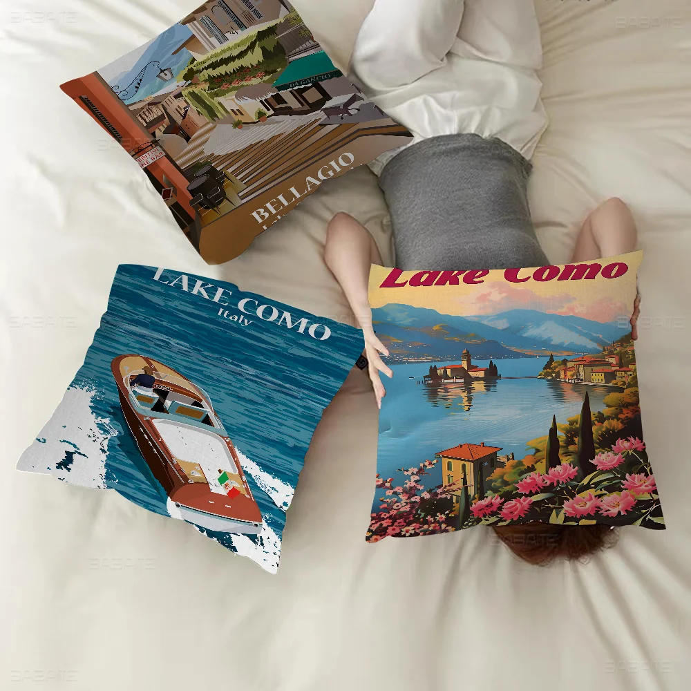 Озеро Кома Барселона ретро наволочка дюймов Декор фермерского дома домашние