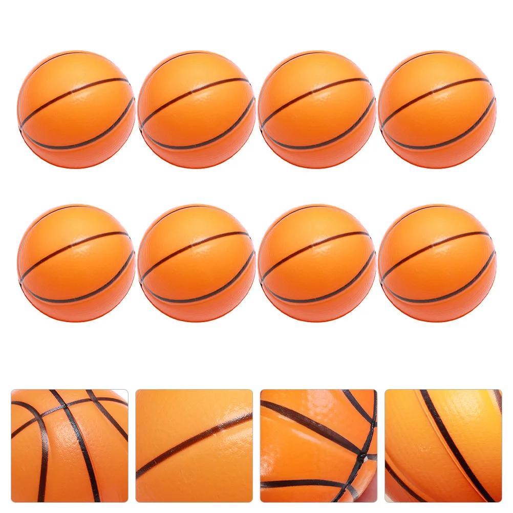 

8Pcs 6.3cm PU Foamed Sponge Basketball Stress Balls Kids Mini Relieve Stress Creative Funny Relax Relief Balls Toys