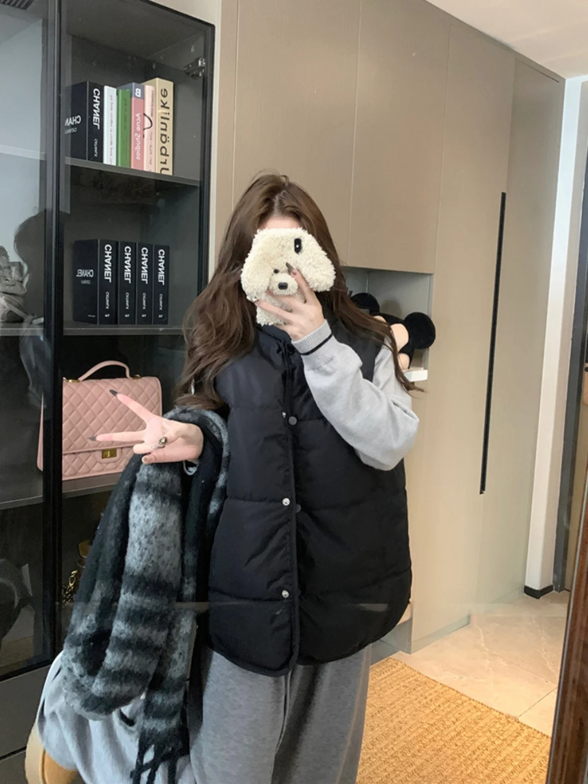 Корейская серия теплая куртка с хлопковой подкладкой жилет верхняя одежда