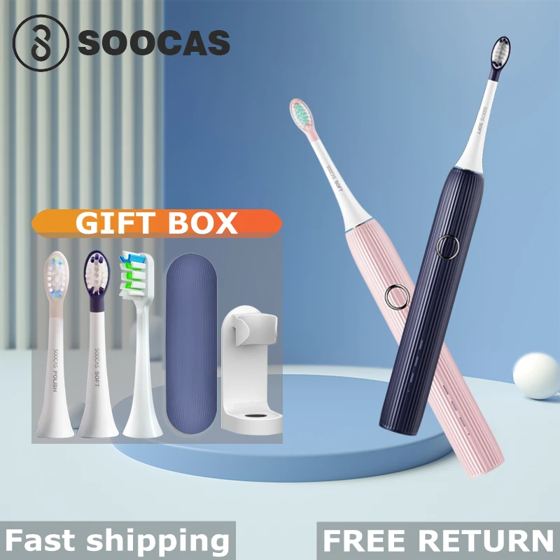 SOOCAS V1 звуковая электрическая зубная щетка USB перезаряжаемая IPX7 Waterproor для