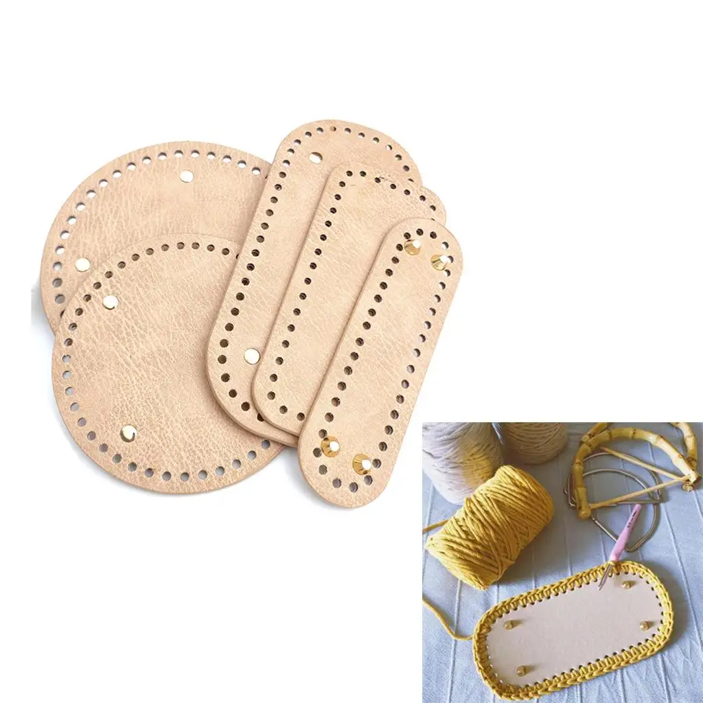 Вязание крючком из искусственной кожи формирователь дна сумки с предварительно