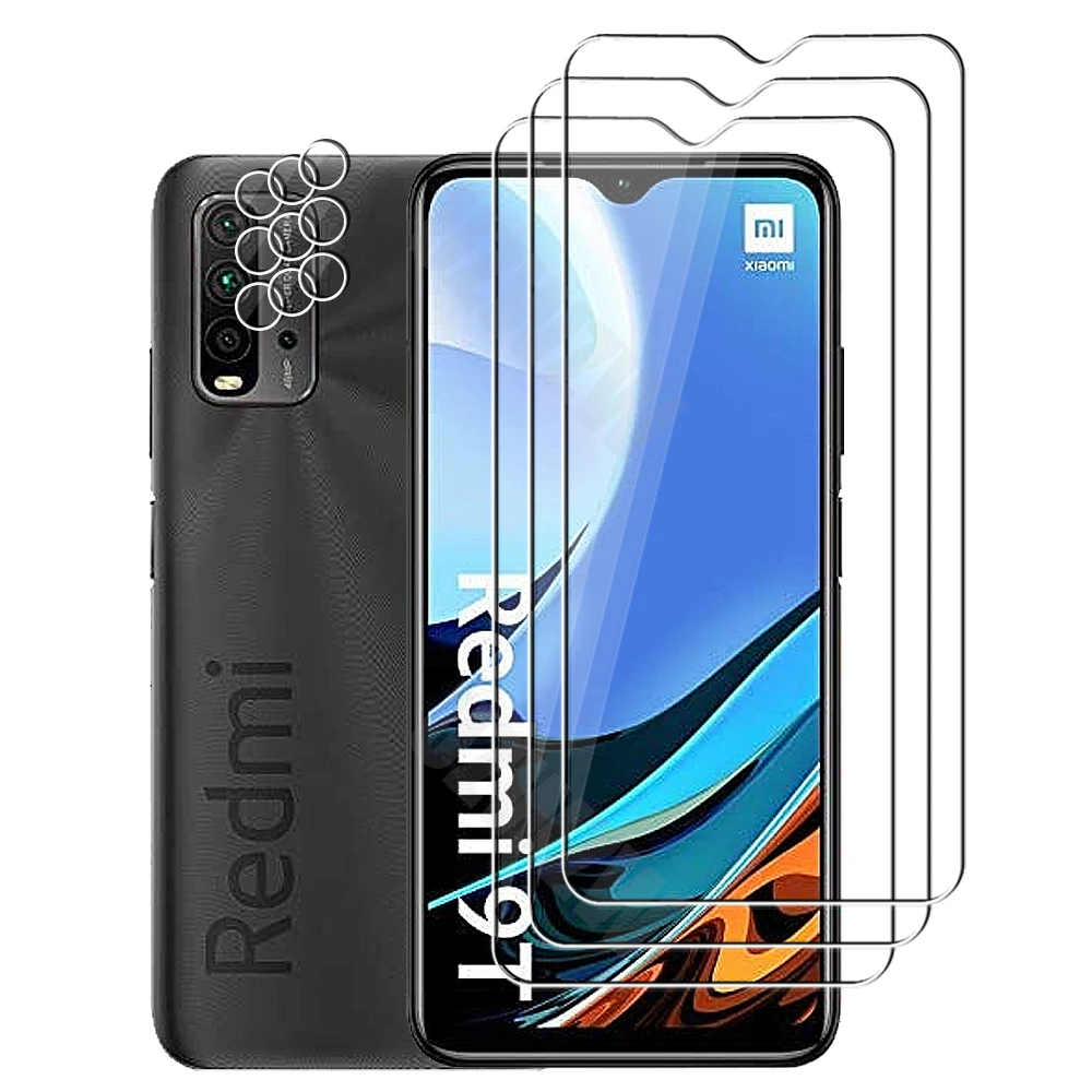 

For Xiaomi Redmi 9T Camera Lens Film and Phone Protective Tempered Glass Screen Protector
