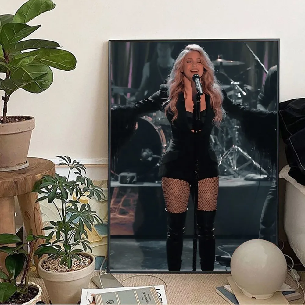 Shakira Poster Kraft Paper Vintage Wall Art Painting Study Aesthetic Small Size Stickers