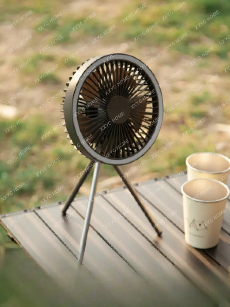 

Outdoor Camping Fan Lamp Ultra-Long Life Battery Charging Campsite Lamp Portable Atmosphere Tent Light Ambience Light Smal