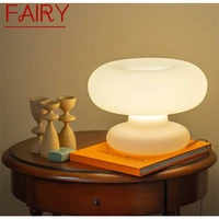 fairy contemporary table lamp creative white led mushroom desk light decorative for home living room bedroom