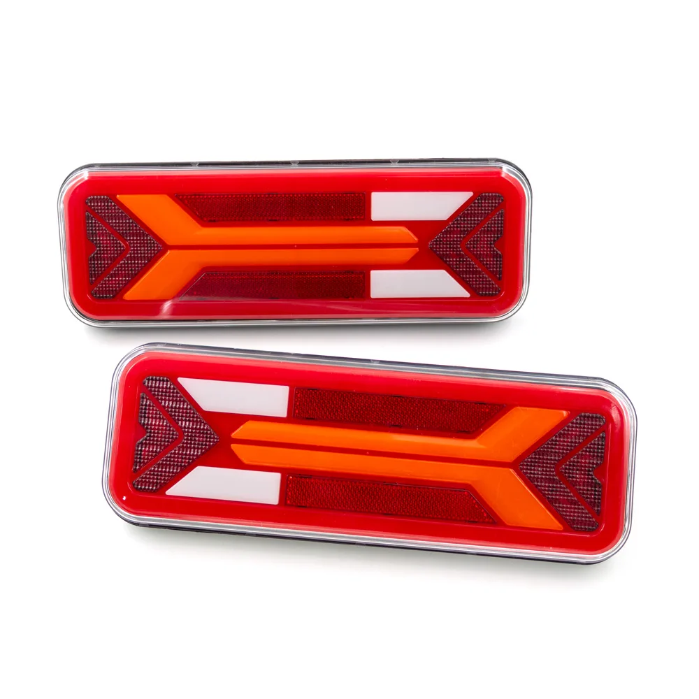 

2 шт. 12 В 24 В светодиодный комбинированный задний фонарь указателя поворота задний противотуманный фонарь водонепроницаемый прицеп грузовик караван отражатель стоп-сигнал