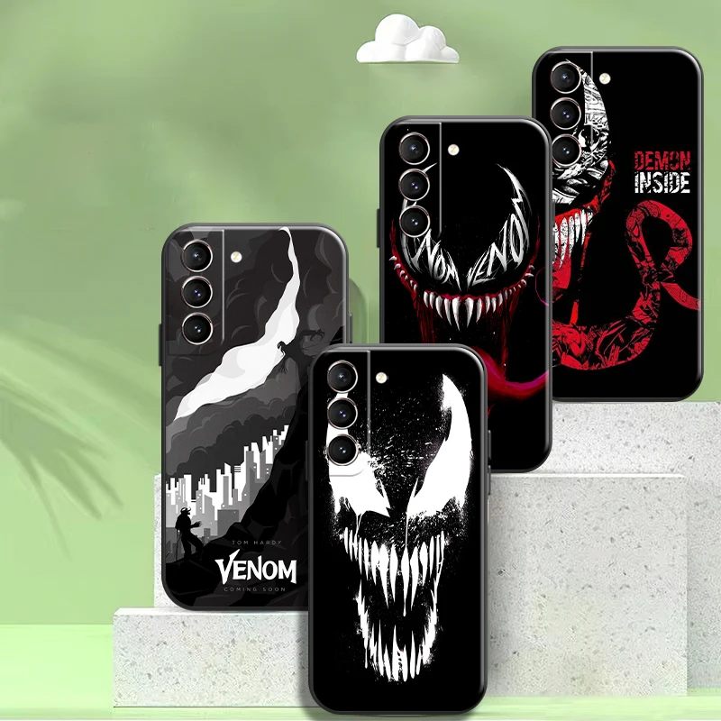 

Marvel Avengers Venom Phone Case For Samsung Galaxy S22 Ultra S21 S20 Plus FE 5G S9 S10 Lite S10E Plus 5G Back Silicone Cover