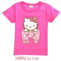 sanrio kid clothes summer child t shirts hello kt t shirts children cartoons kawaii anime top for boy girl tees shirt gift