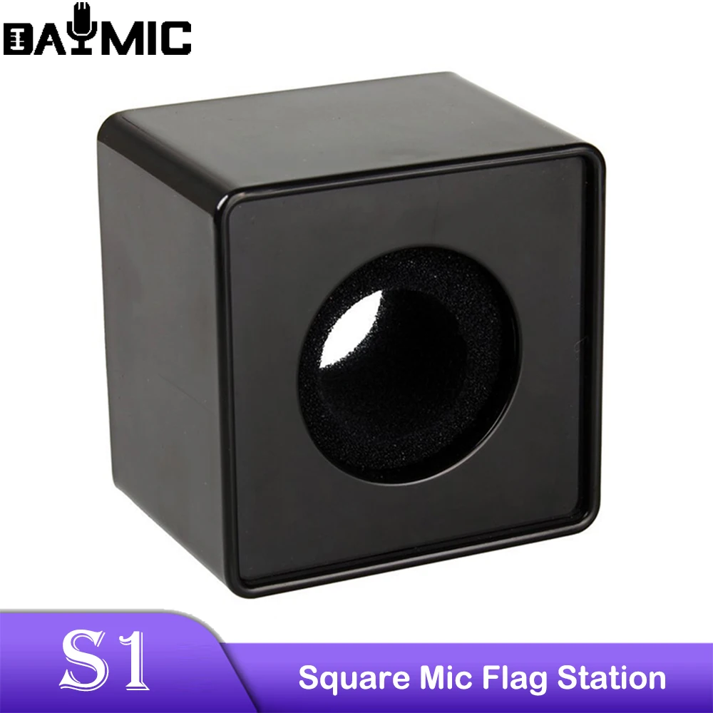 

AOSHEN Microphone Logo Flag Station Customize Acrylic Lettering Signage Designer Make Your Own Brand Logo Plate For Microphone