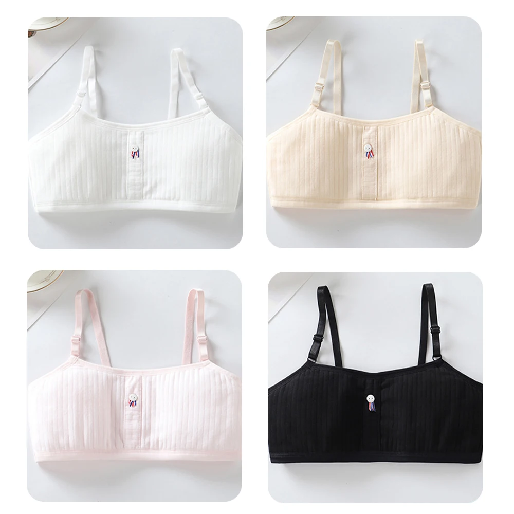 

Нижнее белье для девочек-подростков, тонкий бюстгальтер из чистого хлопка для студентов, детское простое развивающее белье