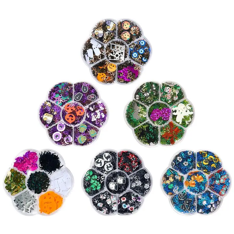 

Блестки для ногтевого дизайна на Хэллоуин тема на Хэллоуин DIY Дизайн ногтей Макияж набор блесток для ногтей на Хэллоуин Блестки для ногтей и...