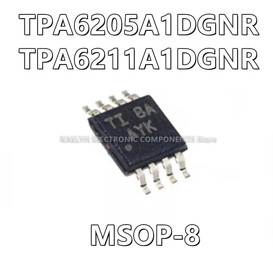 10 шт./лот TPA6205A1DGNR AAPI TPA6205 TPA6211A1DGNR AYK TPA6211 усилитель IC 1-канальный (моно) класс AB 8-HVSSOP