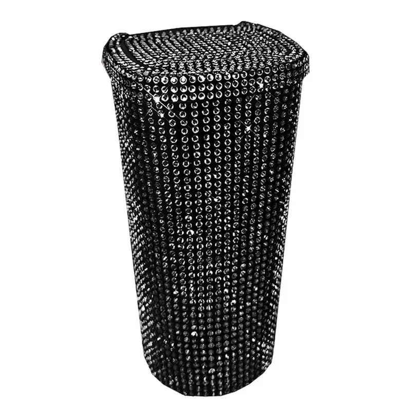 

Rhinestone Car Trash Can Car Accessories Mini Bling Trash Can With Lid Car Garbage Can Bling Car Accessories For Kitchen