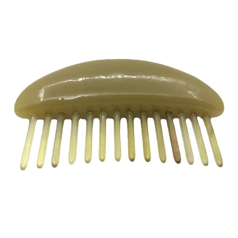 

1pc Natural Horn Scalp Head Comb Wide Teeth Comb Hair Comb