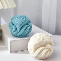 creative sleeping fox candle mold food grade molds silicone aromatherapy handmade souvenir soap art ice tray mold candle making