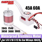 Бесщеточный двигатель SURPASS HOBBY 3650, водонепроницаемый 2845 F540 3660 3665 Platinum 60A 45A ESC для 18 110 112 Rc Car WLtoys 10428