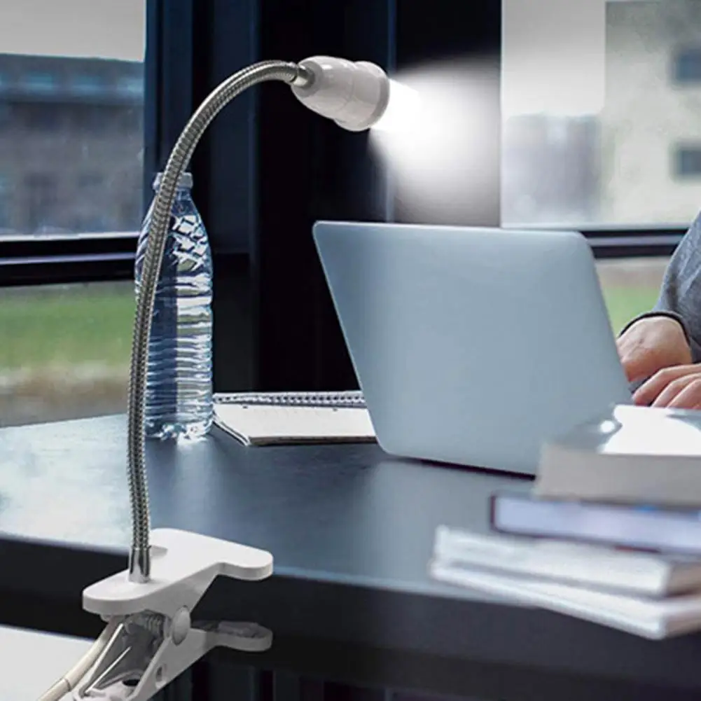 

Держатель для лампы с зажимом вращающийся на 360 градусов нескользящий держатель для лампы с американской вилкой регулируемый держатель для настольной лампы с цоколем E27