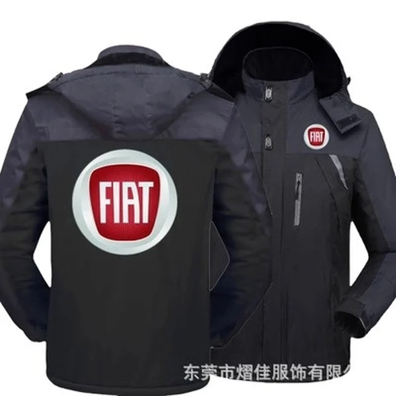 

Новая зимняя мужская куртка Fiat, теплое пальто, мужские ветрозащитные куртки с капюшоном, верхняя одежда, повседневное альпинистское пальто ...