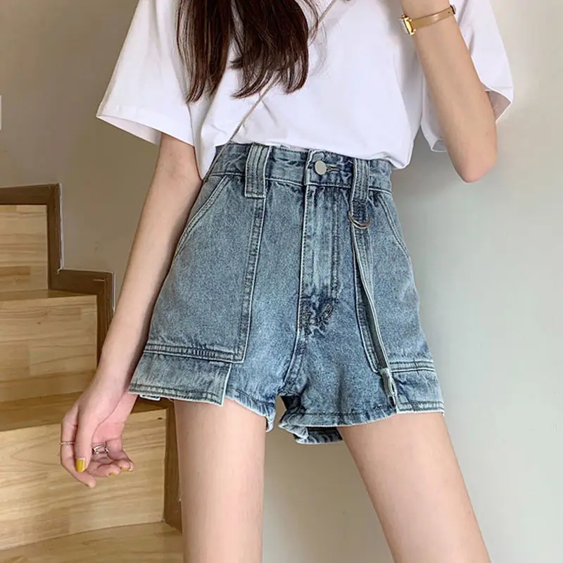 Womens Shorts Loose High Waist Short Pants for Women To Wear Baggy Cargo Jeans Wide Denim Normal New In Hot Fashion Clothes XL