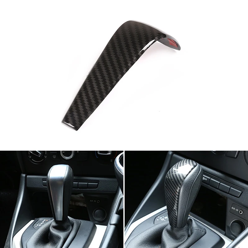 

Carbon Fiber Texture Car Styling Interior Gear Shift Knob Head Cover Trim For BMW 1 3 Series E87 E90 E92 E93 X1 E84