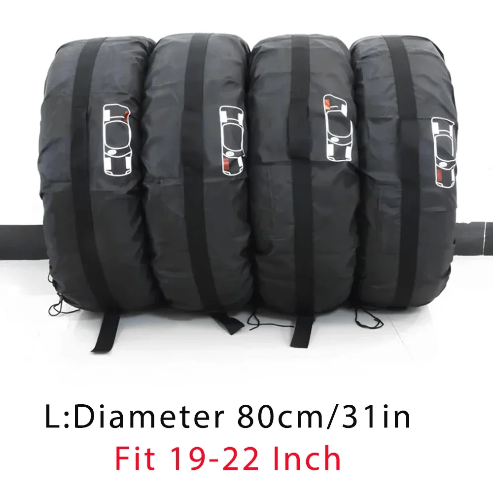 

Чехол для запасного колеса 13-18/19-22 дюйма, 4 шт., водонепроницаемый чехол для автомобильного колеса, 4 шт., портативный чехол для хранения запасных шин, пыленепроницаемый протектор