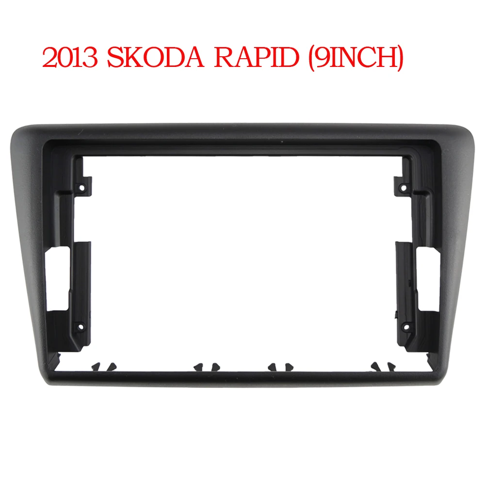 

9 дюймовый автомобильный радиоприемник для Skoda Rapid 2013, рамка для приборной панели, магнитофон, 2 Din, мультимедийный стерео монтажный комплект, панель
