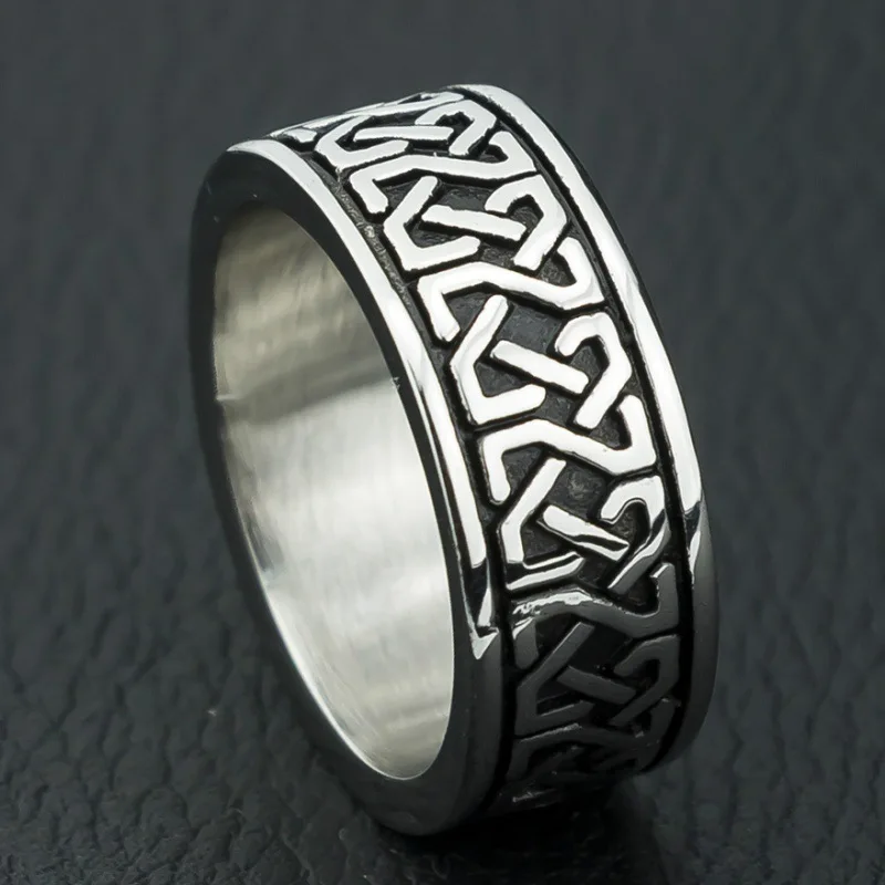 

Vintage Punk Fashion Jewelry European Pattern Silver Ring Men Vikings Accessories for Men Cool Stuff Marriage Ring Women