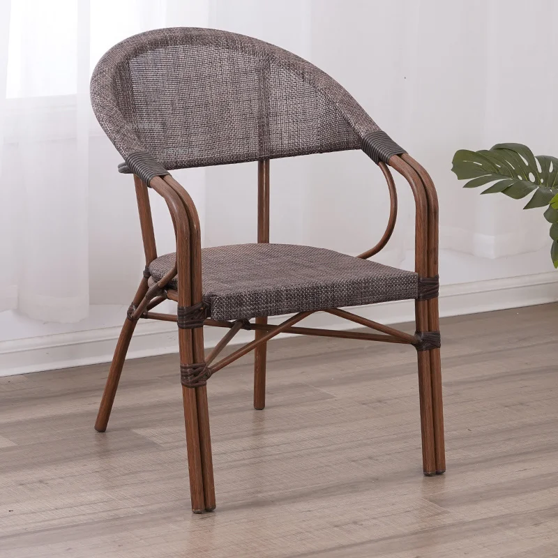 

Makeup Balcony Backrest Leisure Armchair Small Apartment Terrace And Garden Chair Bedroom Rattan Dining Chairs Home Furniture