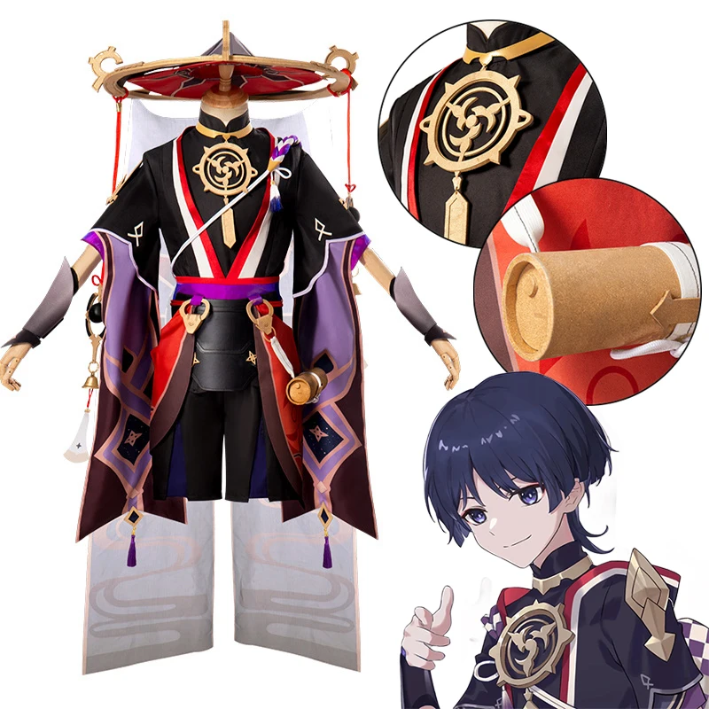 

Scaramouche Cosplay Genshin Impact Scaramouche Cosplay Costume Outfit Uniform Wig Suit Halloween Christmas Costumes Clothes