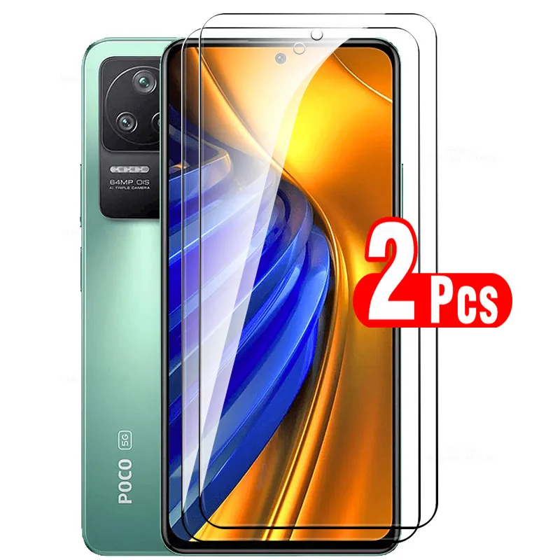 

2pcs full cover screen protectors tempered glass for xiaomi poco f4 5g pocof4 f45g f 4 5g F4 phone protection films 6.67inch