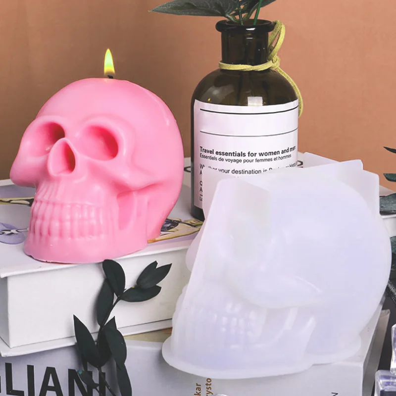 

DIY Skull Candle Silicone Mold Resin Crystal Epoxy Mold Handmade Soap Candle Making Christmas Gifts Craft Home Decor Supplies