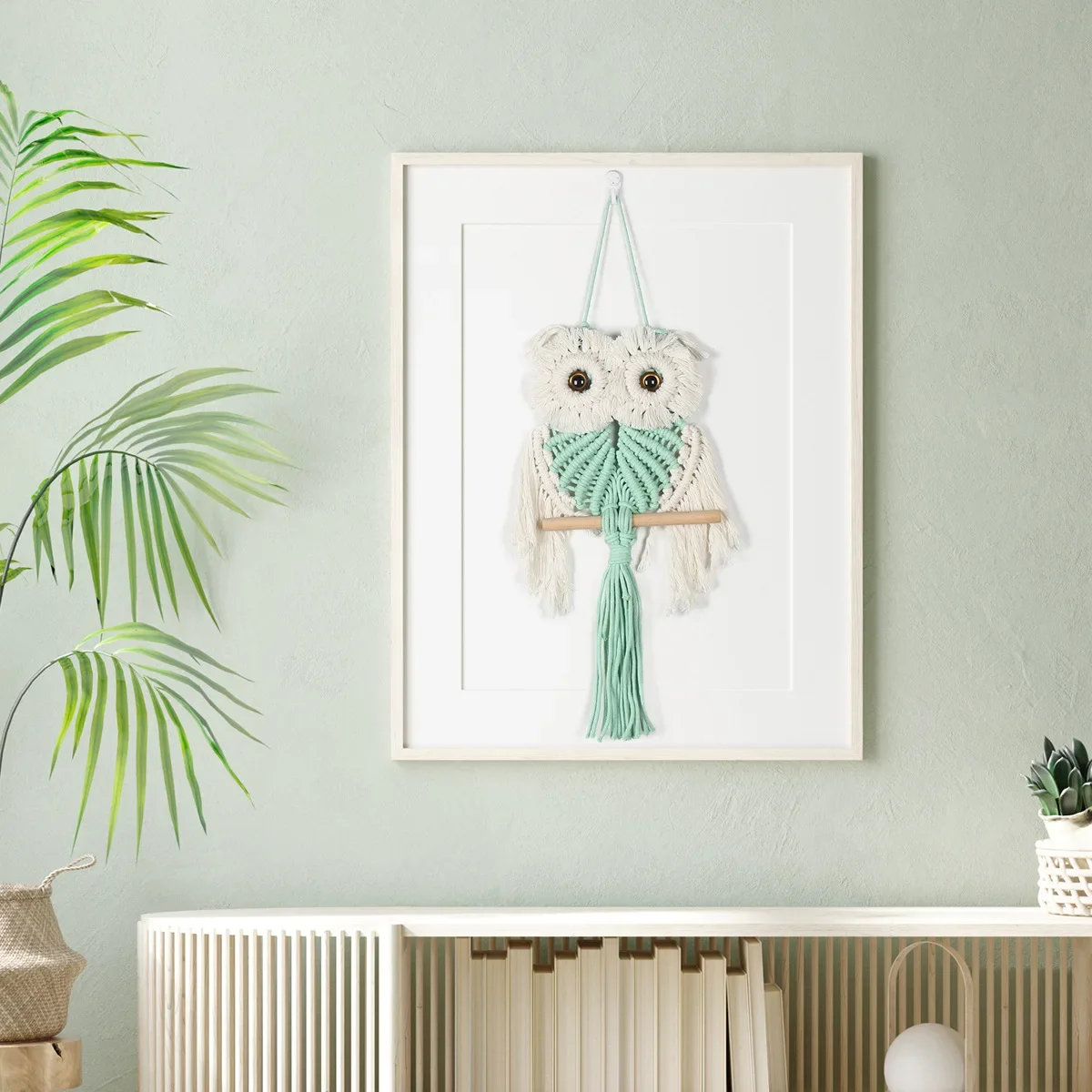 Ручное плетение искусство украшение на стену в богемном стиле сова макраме для