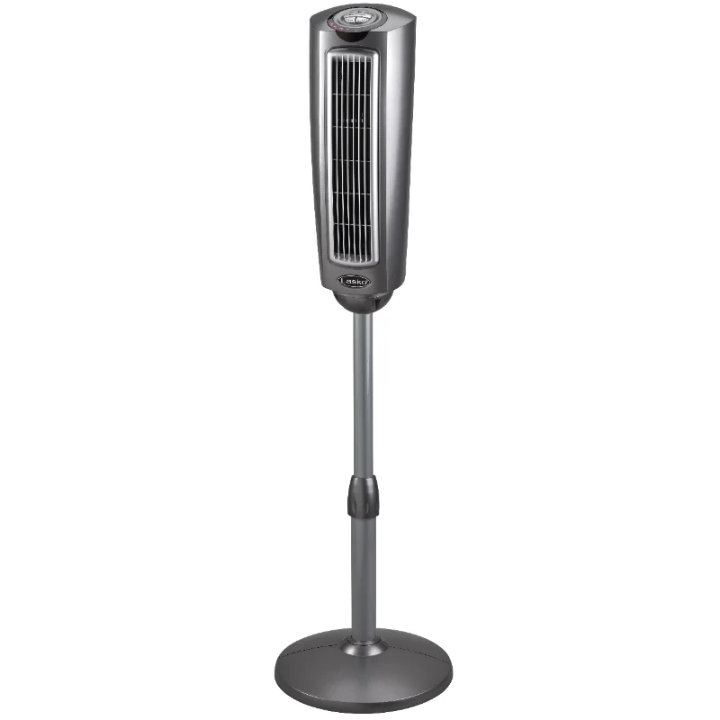 

Lasko 52″ Adjustable Oscillating Pedestal Tower Fan with Timer and Remote, 2535, Gray portable fan