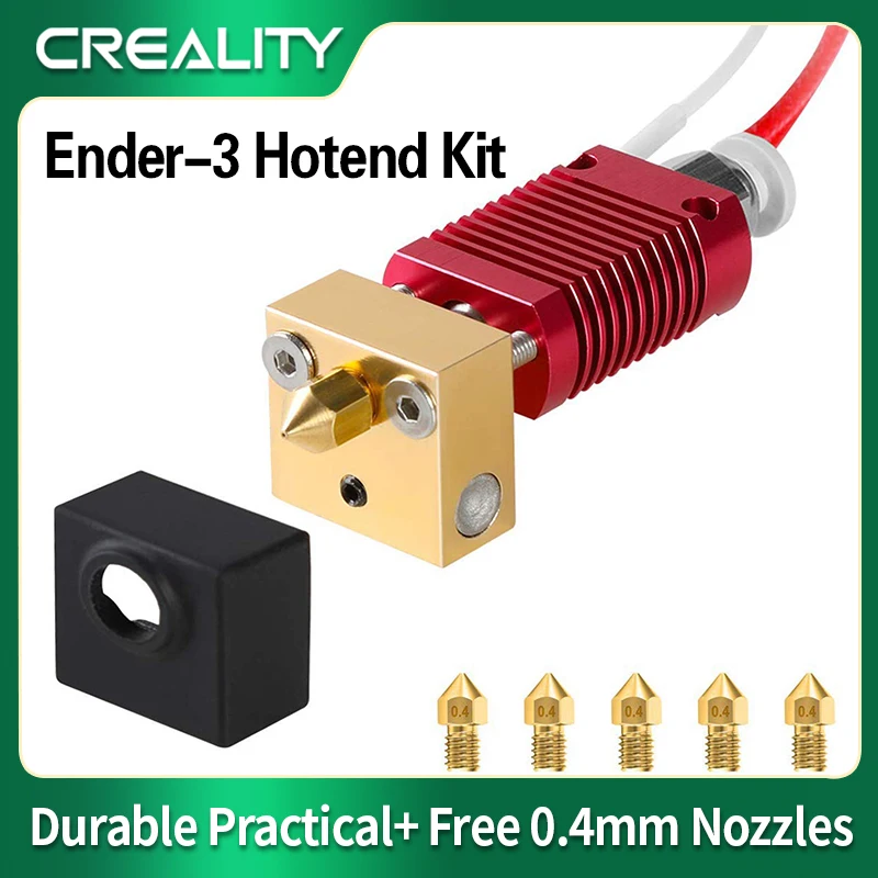 

Creality Ender 3 Assembled Extruder Hotend Kit 24V 40W with 5 PCS 0.4mm MK8 Nozzles 3D Printer Parts