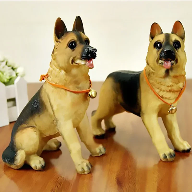 Имитация скульптуры немецкой овчарки украшение для дома настольное комнаты