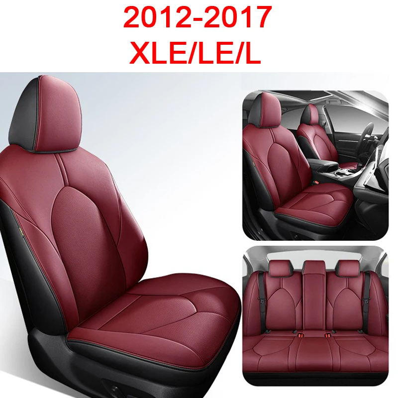 Чехлы на сиденья автомобиля Кожаные Защитные чехлы 5 сидений для Toyota Camry 2012 2013 2014
