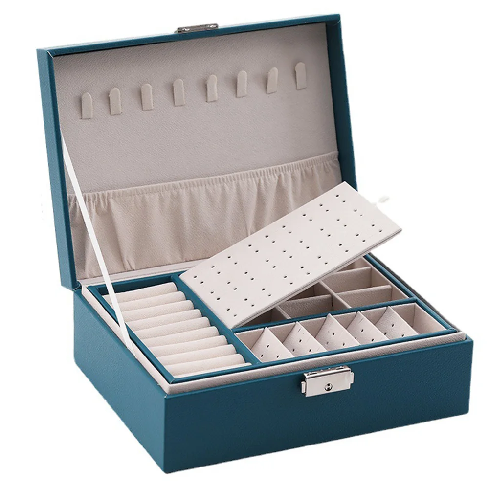 2022 New Double-Layer Large Jewelry Box Multi-Function Travel Organizer Jewelry Case Jewelry Storage Box Jewelry Holder Gift Box