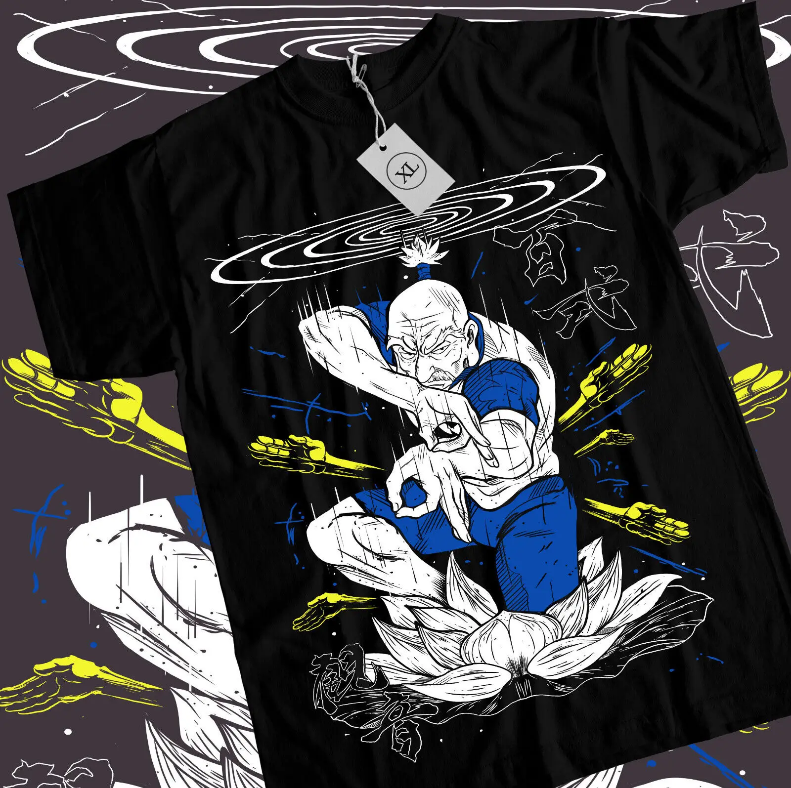 Футболка Netero Strip Hunter x Hisoka аниме манга черная рубашка футболка всех размеров