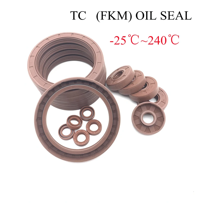 

FKM Framework Oil Seal ID 32mm OD 40~72mm Thickness 6~12mm Fluorine Rubber Gasket Cover Double Lip with Spring for Bearing Shaft