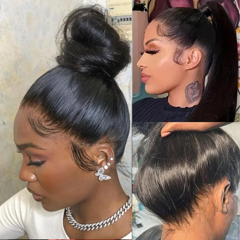 360 передний парик со шнуровкой искусственные волосы 150% плотность прямые