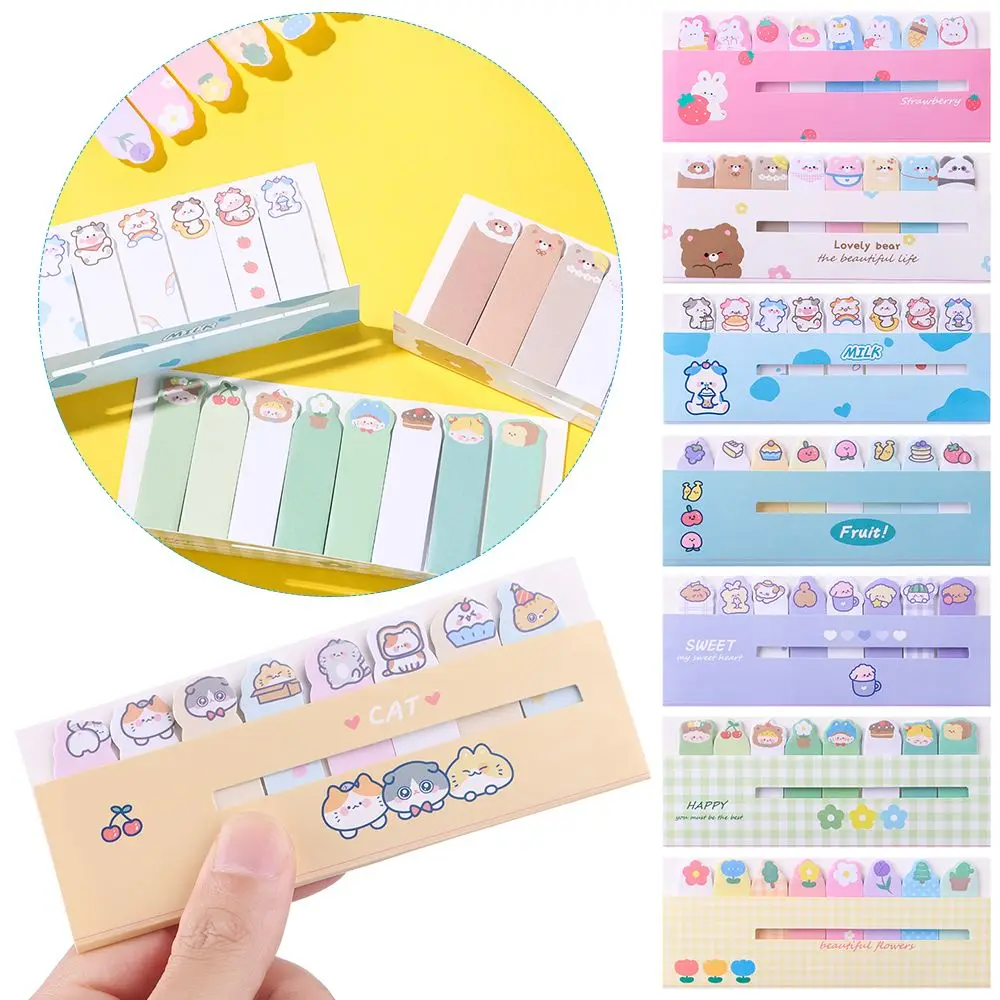 

Kawaii Memo Pad Bookmarks Creative Cute Cat Panda Sticky Notes index Posted It Planner Stationery School Supplies Paper Stickers