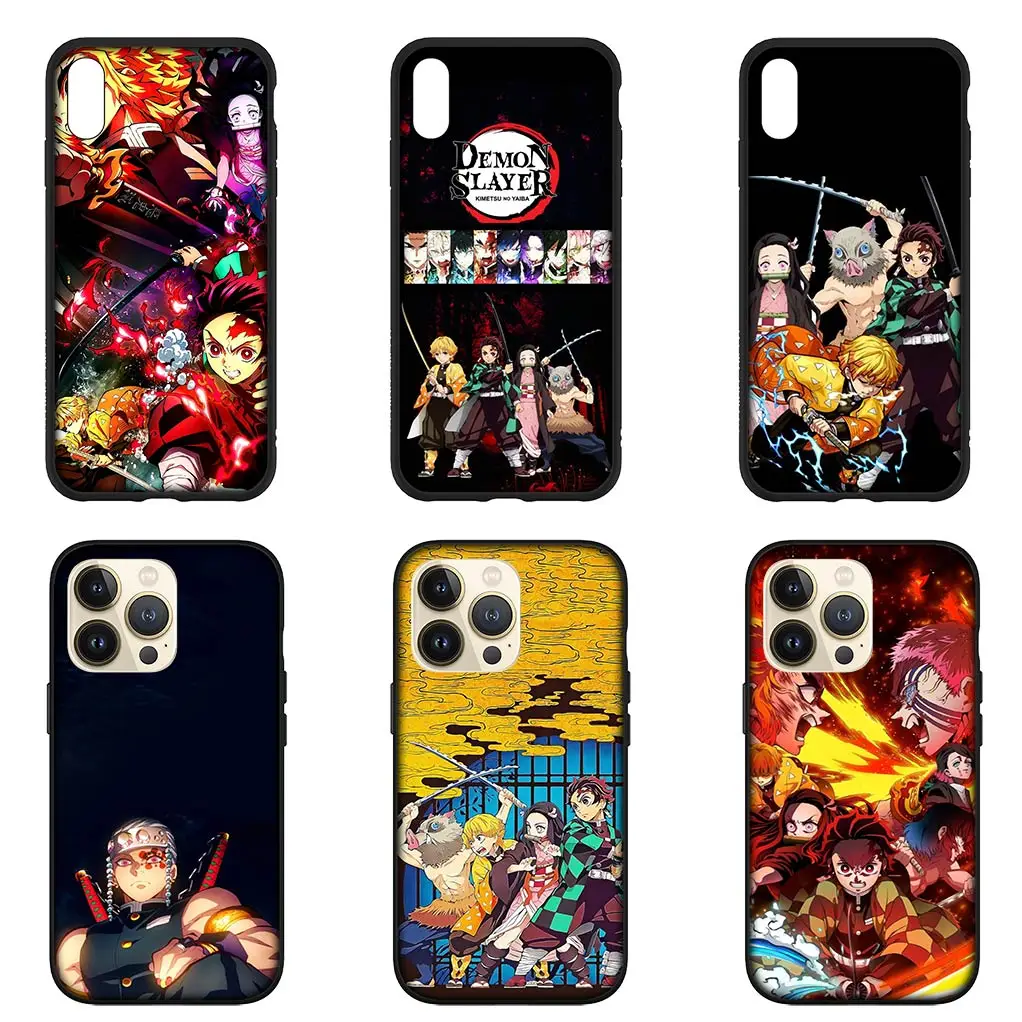 Чехол для телефона Muichiro Tokito рассекающий демонов Nezuko Tanjirou Apple iPhone 15 14 Plus 13 12 Mini Pro Max +