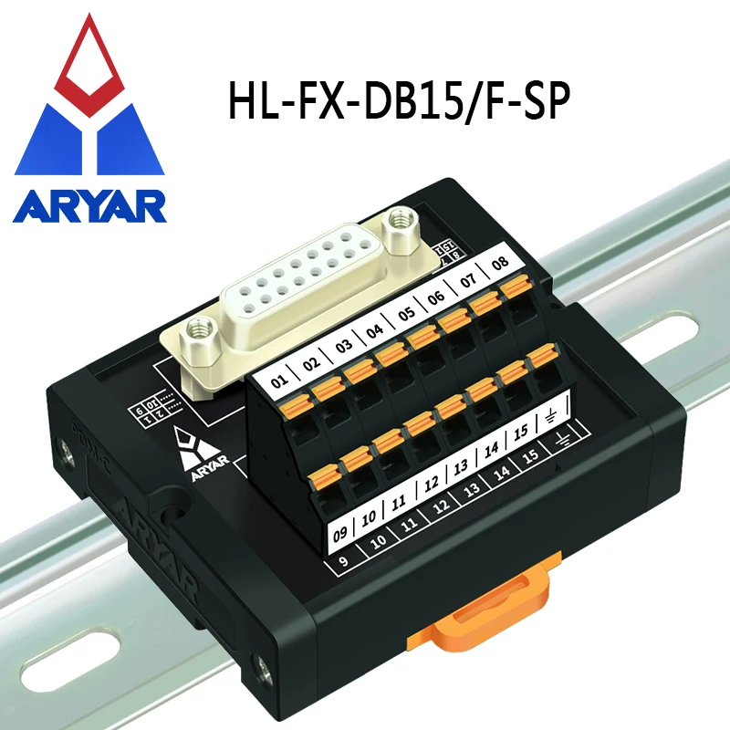 DB15 D-Sub Модуль интерфейса крепления DIN-рейки разрывная плата Быстрый разделитель