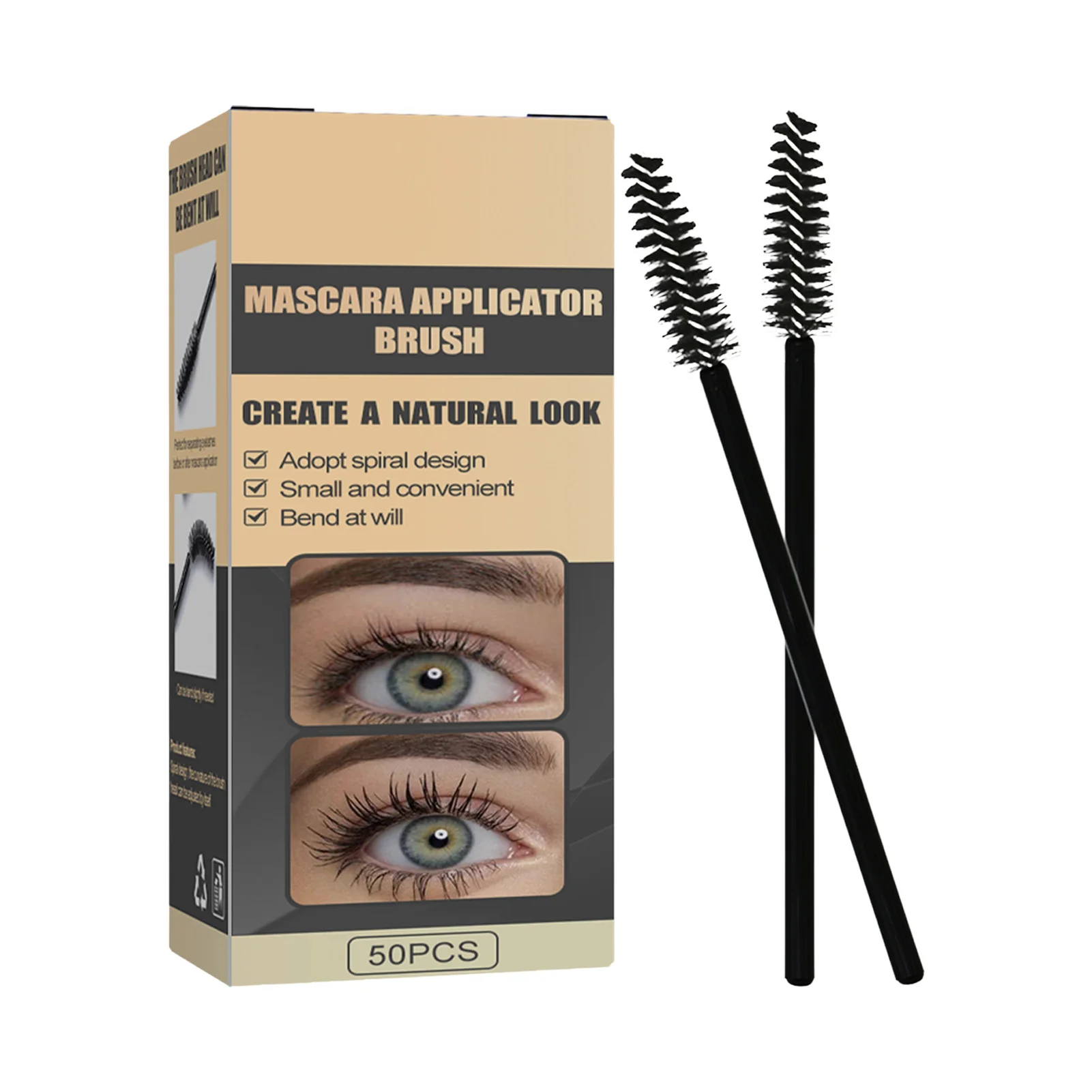 

Eyelash Mascara Brush Wand Eyelash Extensions Brush Wand Applicators Spoolies Women Cosmetic Makeup Kit For Eyelashes