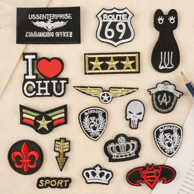 Крутые патчи с вышивкой в стиле панк ремонт куртки аксессуары для одежды