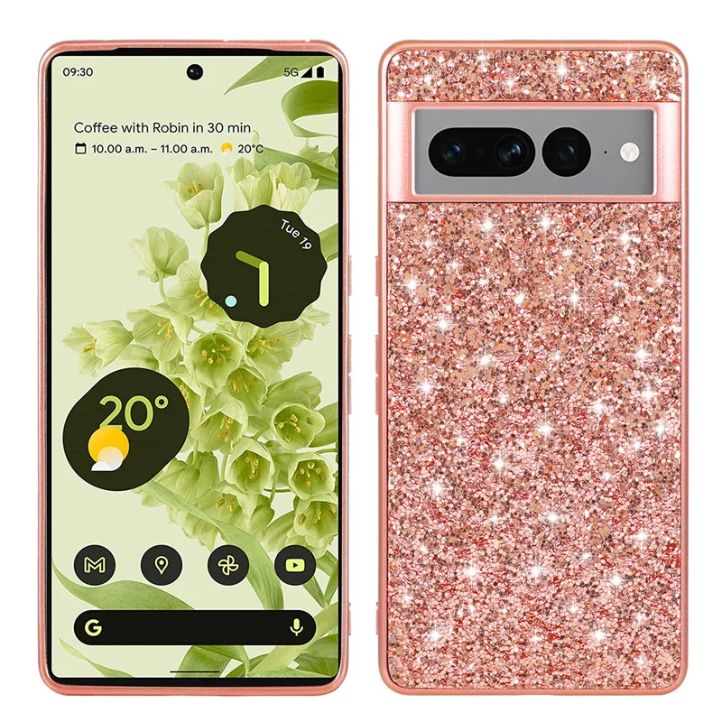 

Funda For Google Pixel 7 Pro Case Luxury Bling Glitter Crystal Sequins Phone Case For Pixel7 Pro 7Pro pixel7pro Soft TPU Cover