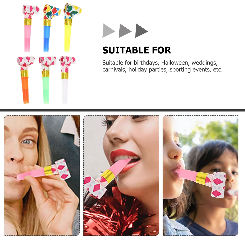 20 шт. детский праздничный свисток рулонный воздуходувка сувениры выдувные